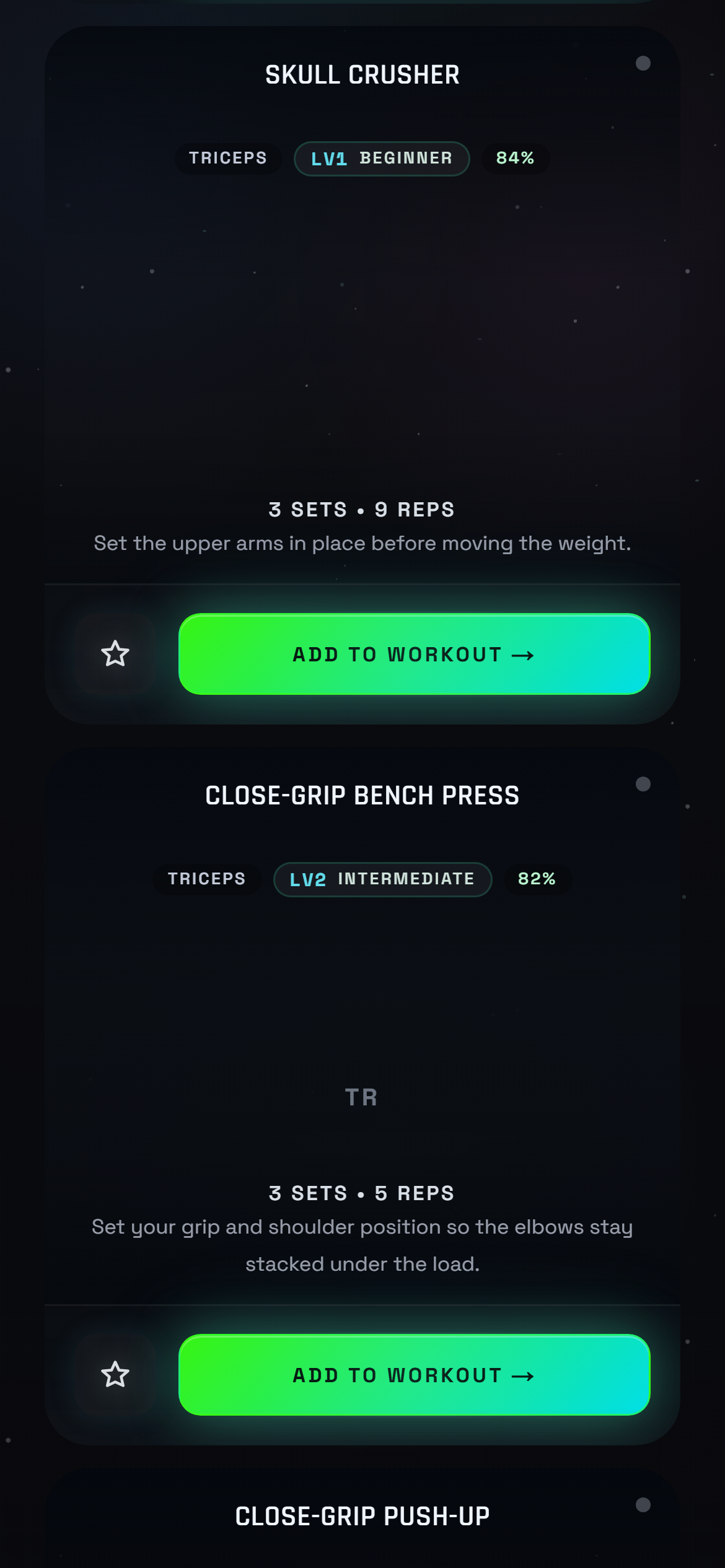 Exercise + video — PrimeMode mobile screenshot